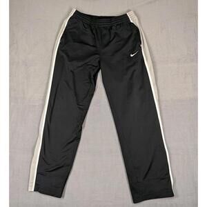 Nike Dri-Fit Activewear Pants Men's Large Black Drawstring Stitched Logo